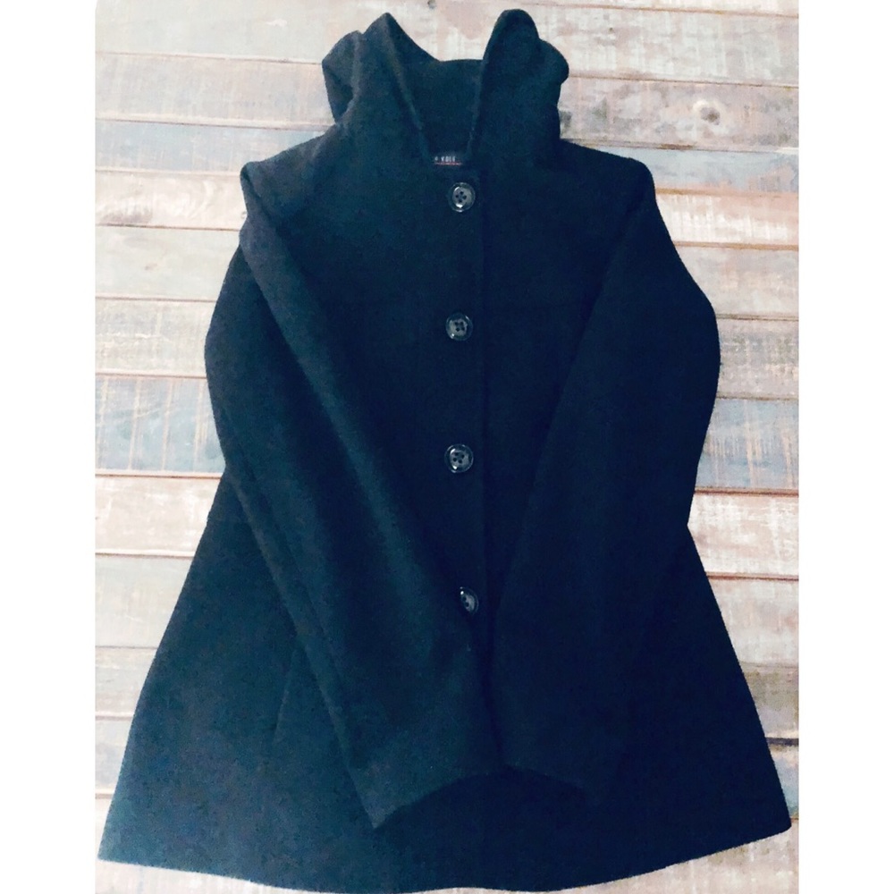 Firm Jason Kole Single Breasted Hooded Pea Coat XS